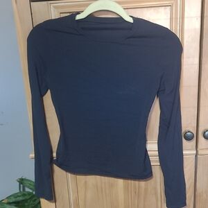 CRZ YOGA Elegant Black Long Sleeve Tee